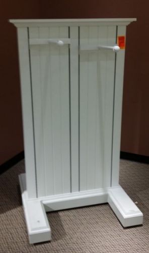 White Retail Apparel Display Cabinet Wooden