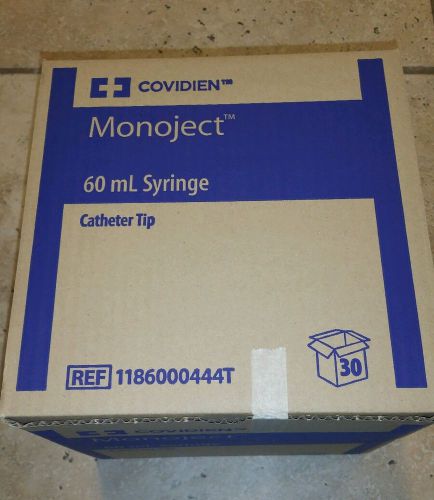 60 ml Syringe Catheter Tip Covidien Monoject 1186000444T -box of 30-