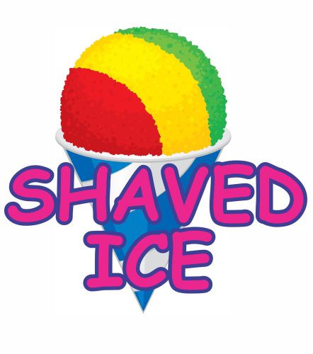 SHAVED ICE Decal Sticker for Restaurant Delivery Shop Window Car Sign