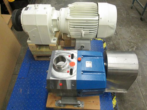 4&#034; Idex Viking Duralobe S4L Bi-Rotor Lobe Pump 25HP Motor Gear Reducer R0 (1322)