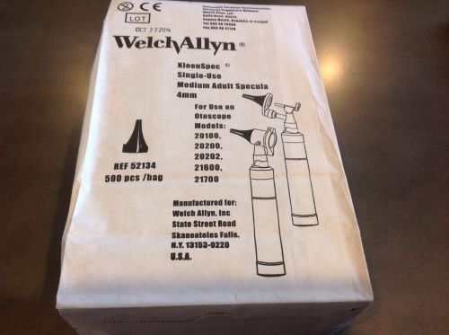 Welch Allyn Kleenspec Medium Adult Specula 4mm Ref 52134 500pcs