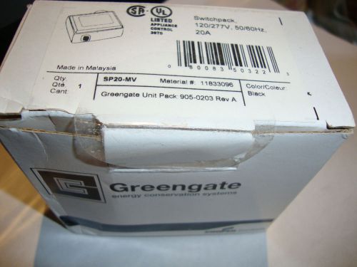 NEW GREENGATE SP20-MV BLACK 120/277V 20A SWITCHPACK