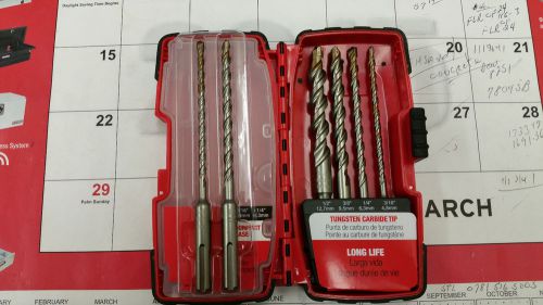 MILWAUKEE 48-20-7495 6 PIECE SDS+ DRILL BIT SET FREE SHIP USA