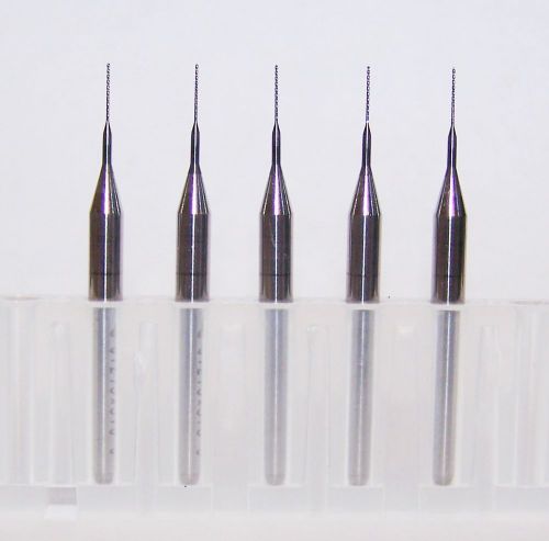 (5)  -  0.275mm (.0111&#034;) carbide circuit board pcb drills 460-0111.197c5 for sale