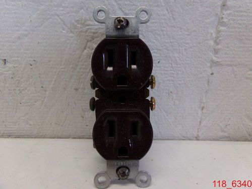 Qty=3 Leviton Brown Duplex Receptacle Outlet