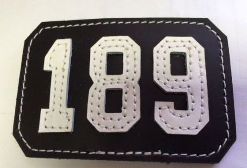 New Yorker Style Insert Type 1 &#034;189&#034; Black Shield / White Raised Letters