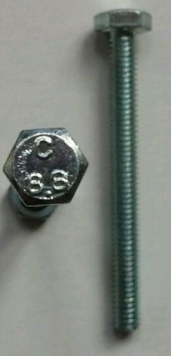 M6 - 1.00 x 50 MM (FT) Coarse Class 8.8 Hex Cap Screw (Bolt) Zinc Plated Pk 100