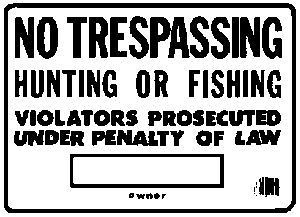 SIGN,&#034;LEGAL NO TRESP&#034;,RED/WHT