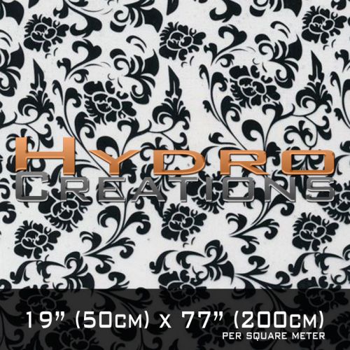 HYDROGRAPHIC FILM HYDRO DIPPING WATER TRANSFER FILM FLORAL PAISLEY PATTERN BLACK
