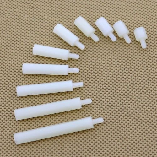 10-100PCS M4 Nylon Hex Column Isolation Bracket Screw Support Column Nut Washer