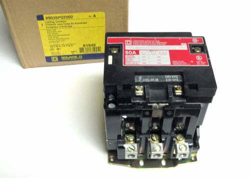 NIB .. Square D Lighting Contactor 120V Open Type Cat# 8903SPO2V02   .. VX-406