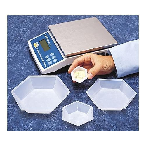 Seoh plastic hexagonal weigh boats medium dish 100pk new for sale