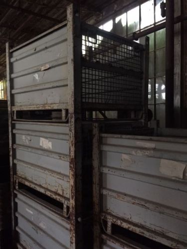 Stackable Steel Container 48&#034;L x 40&#034;W x 34&#034; H Overall LOT OF 11   ()