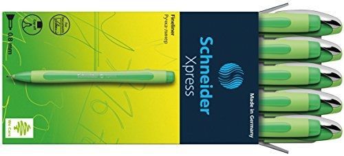 Schneider Xpress Fineliner 0.8mm Porous Point Pen, Green, Box of 10 Pens