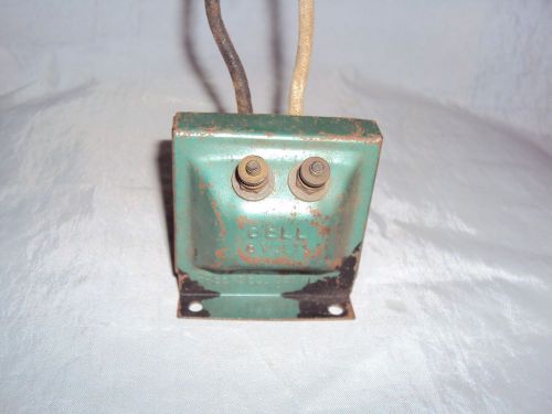 VINTAGE GREEN BELL DOOR BELL TRANSFORMER 110V IN  8V OUT