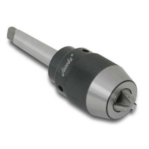 JACOBS 31409 Drill Chuck, Keyless, Steel, 0.512 In, 3MT