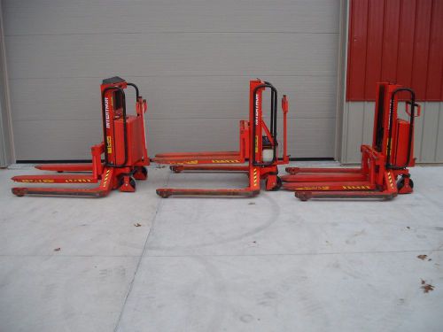 3 interthor 12 volt electric pallet jacks, straddle lifts, electric forklift for sale