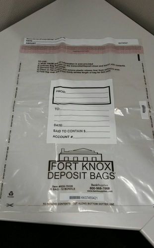 Fort knox clear plastic bank deposit bags for sale