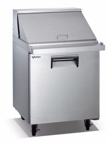 VORTEX  1 Door,  Mega Top 12 Pan Salad/Sandwich Prep Table V-27SPT-1MT-12