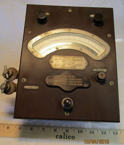 Antique weston portable wattmeter model 16 #45 for sale