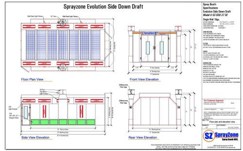 Spray Booth Evolution Side Down Draft (Made in U.S.A.)