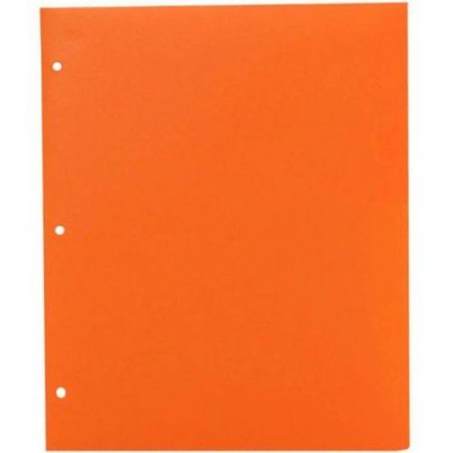 JAM Paper® brand Plastic Heavy Duty 3 Hole Folders, Orange, 6/pack (383HHPorb)