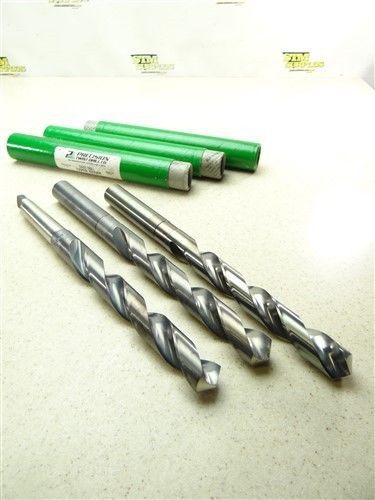 PAIR OF HSS STRAIGHT SHANK DRILLS 13/16&#034; W/1 2MT TAPER SHANK DRILLS 13/16&#034; PTD