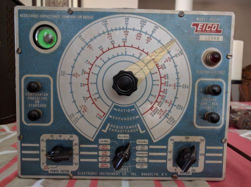 Eico 950A Capacitor and Resistor Checker - Recapped and with working Eye Tube