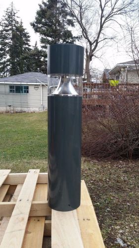 Lithonia Gray Bollard light fixtures, 120,208,240,277V 100W MH KBR8 R5 277 H36