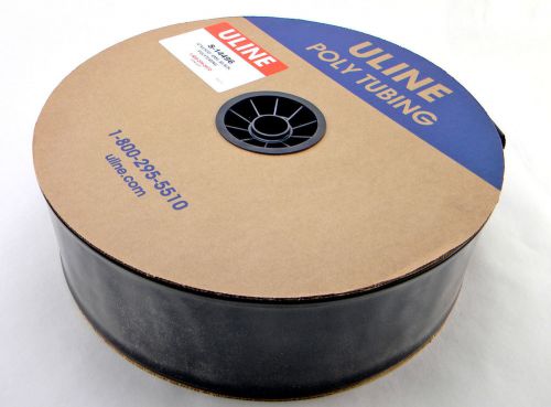 NEW ROLL ULINE S-14496 POLY TUBING 4&#034; x 1500&#039; BLACK 4 MIL