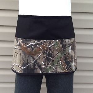 BLACK camo 3 POCKET WAITRESS WAIST APRON BAR RESTAURANT SERVER CAFE Classyaprons