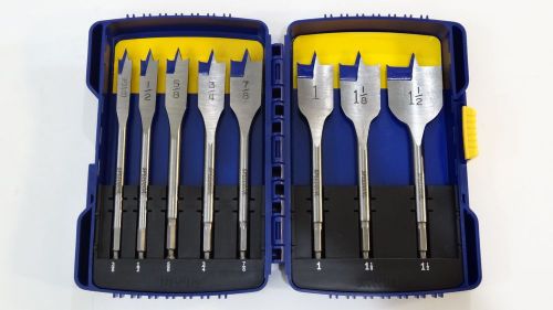 Irwin 8pc speedbor spade bit set new! blue groove for sale