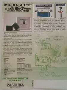 MICRO-TAB &#034;B&#034; 100% BACTERIA GREASE TRAP &amp; LIFT STATION BLOCKS 8-8OZ. PER BOX !!!