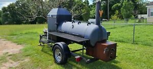 bbq smoker trailer with fish fryer