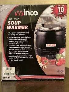 Winco Electric Soup Warmer, 10.5-Quart,Black