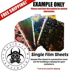 HYDROGRAPHIC WATER TRANSFER HYDRO DIP SINGLE CATALOG SHEET FILM CARBON FIBER 6