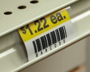 Clear Gondola Shelf Insert Strips Plastic Tag Shelf Label Holders 3 3/8&#034;- 500LOT