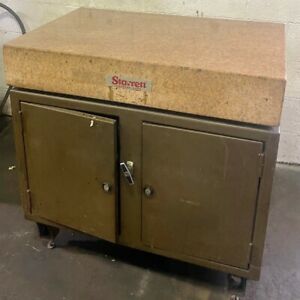 STARRETT 2&#039; X 3&#039; GRANITE SURFACE PLATE ON STAND