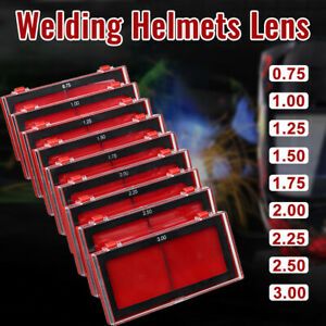 Welding Helmet Mask Glass Lens 0.75/ 1.0/ 1.25/ 1.5/ 1.75/ 2.0/ 2.25/ 2.5/