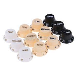 3Pcs/set Plastic Guitars Strat Knob 1-Volume 2-Tone Control Knobs For Guitar