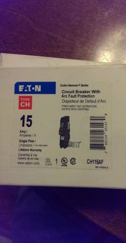 CH115AF TYPE CH 15 amp ARC FAULT Circuit Breaker NEW!! Cutler Hammer