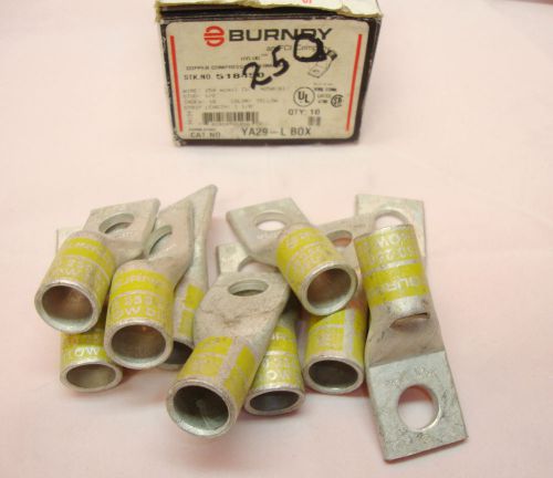 10 lot new burndy hylug ya29-l copper compression terminal 250 kcmil 1/2&#034; ya29l for sale