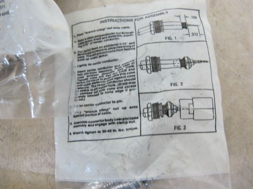 Lot of 3 Trompeter BJ-26-5 Straight Bulkhead Jack BNC Coaxial Connector