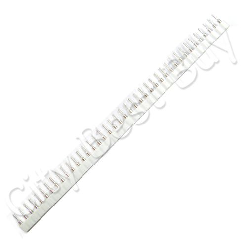 3 Female White 40 Round Pins PCB Single Row 2.54mm Pitch Spacing Header Strip