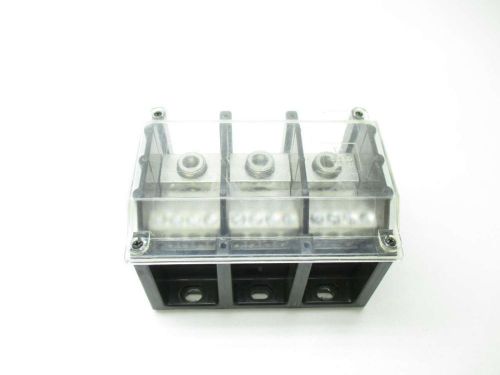 NEW BUSSMANN 16370-3 DISTRIBUTION BLOCK 3P 600V-AC 310A AMP TERMINAL D415239