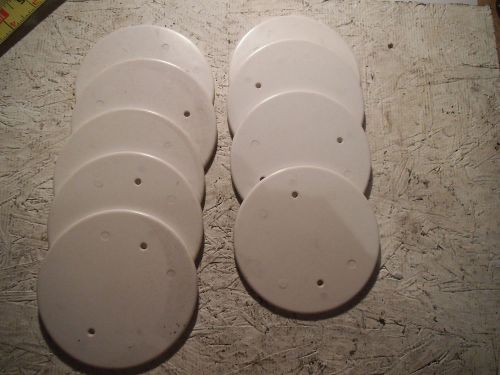 LOT OF (9) 4-1/2&#034; DIA. LIGHT COVER PLATE WHITE