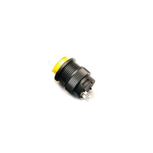 5X Momentary Unlocked Push Button Switch SPST 250V 3A Yellow OFF/ON 2 Pin 0.62