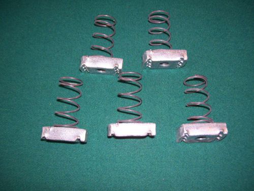 (5) 3/8&#034; spring nuts - power strut - super strut - unistrut - channel nuts for sale