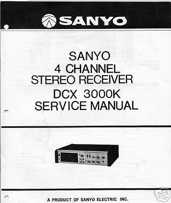 SANYO ORIGINAL SERVICE MANUAL DCX-3000K FREE US SHIP