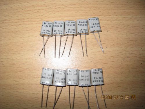 10 X 16.000MHz 16.000 MHz Crystal Oscillator HC-49U NEW KDS Japan